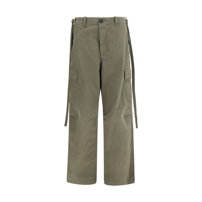 Fendi Cotton Cargo Trousers with Waist Ties – Bicolour