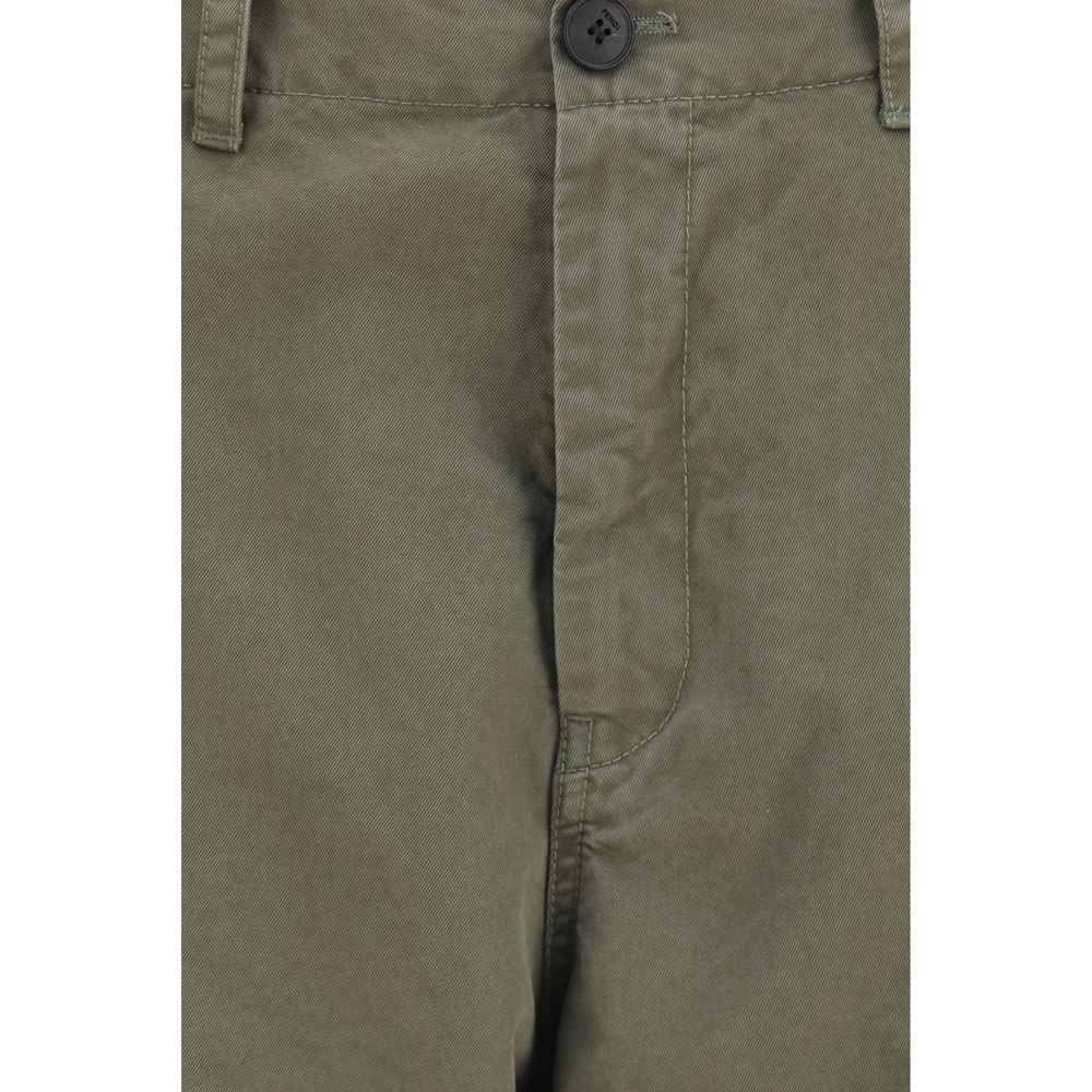 Fendi Cotton Cargo Trousers with Waist Ties – Bicolour