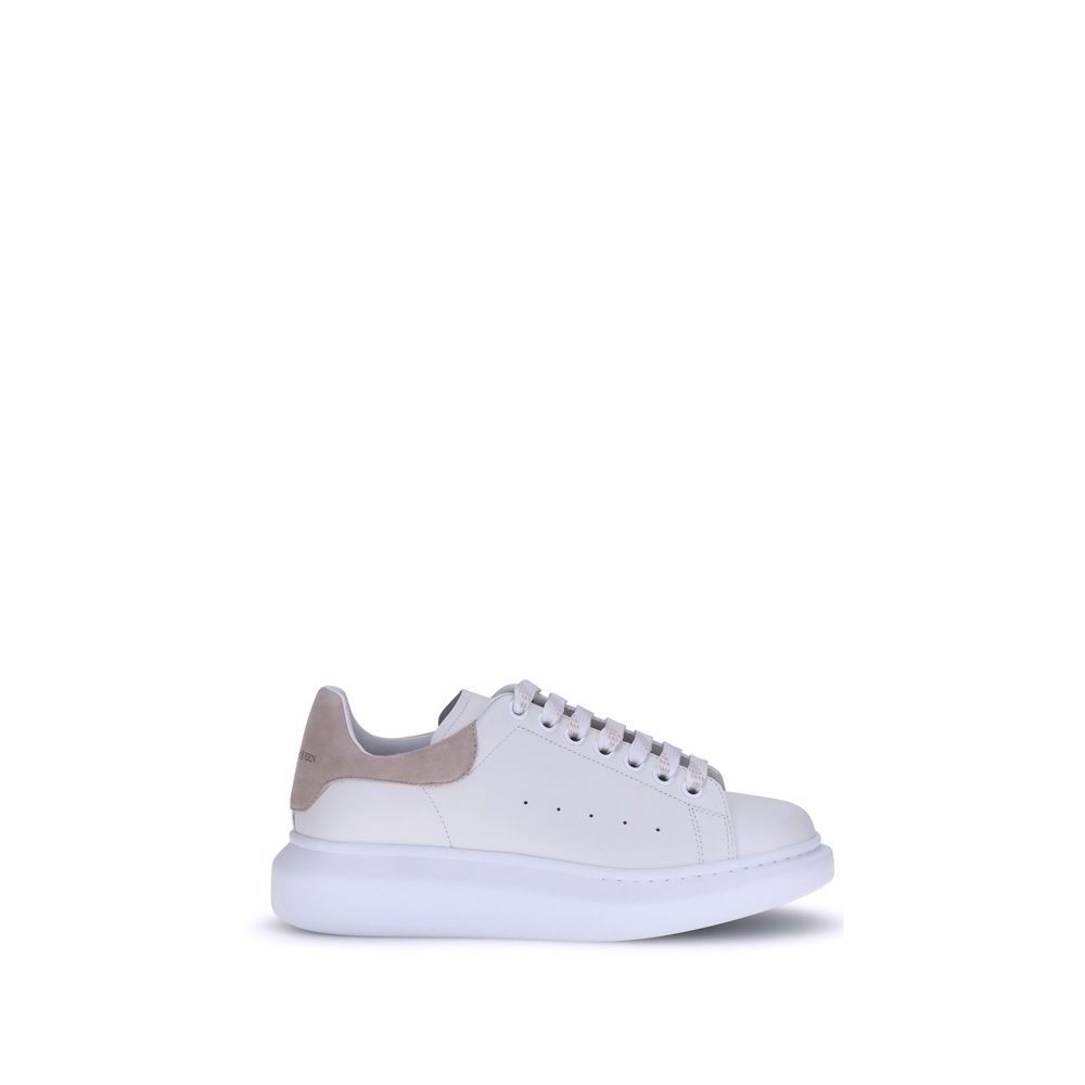 Alexander McQueen Calf Leather Platform Sneakers – White