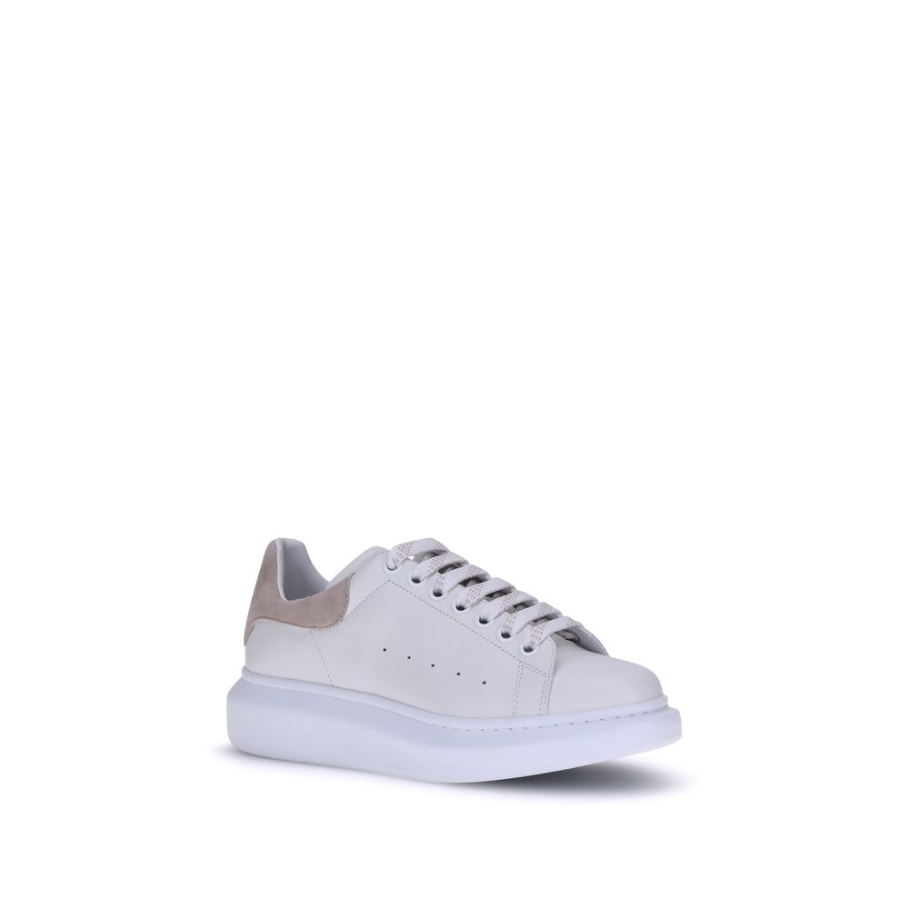 Alexander McQueen Calf Leather Platform Sneakers – White