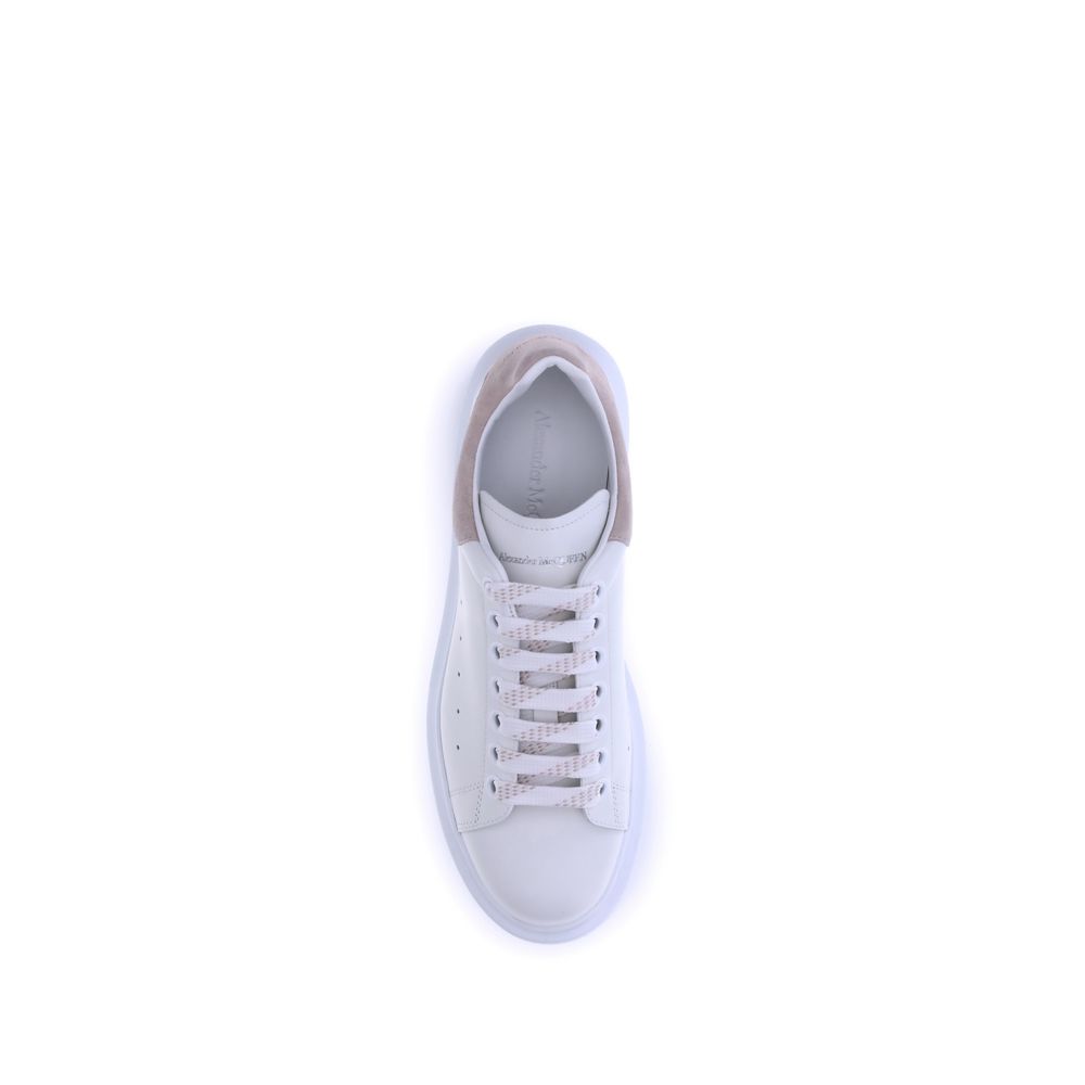 Alexander McQueen Calf Leather Platform Sneakers – White