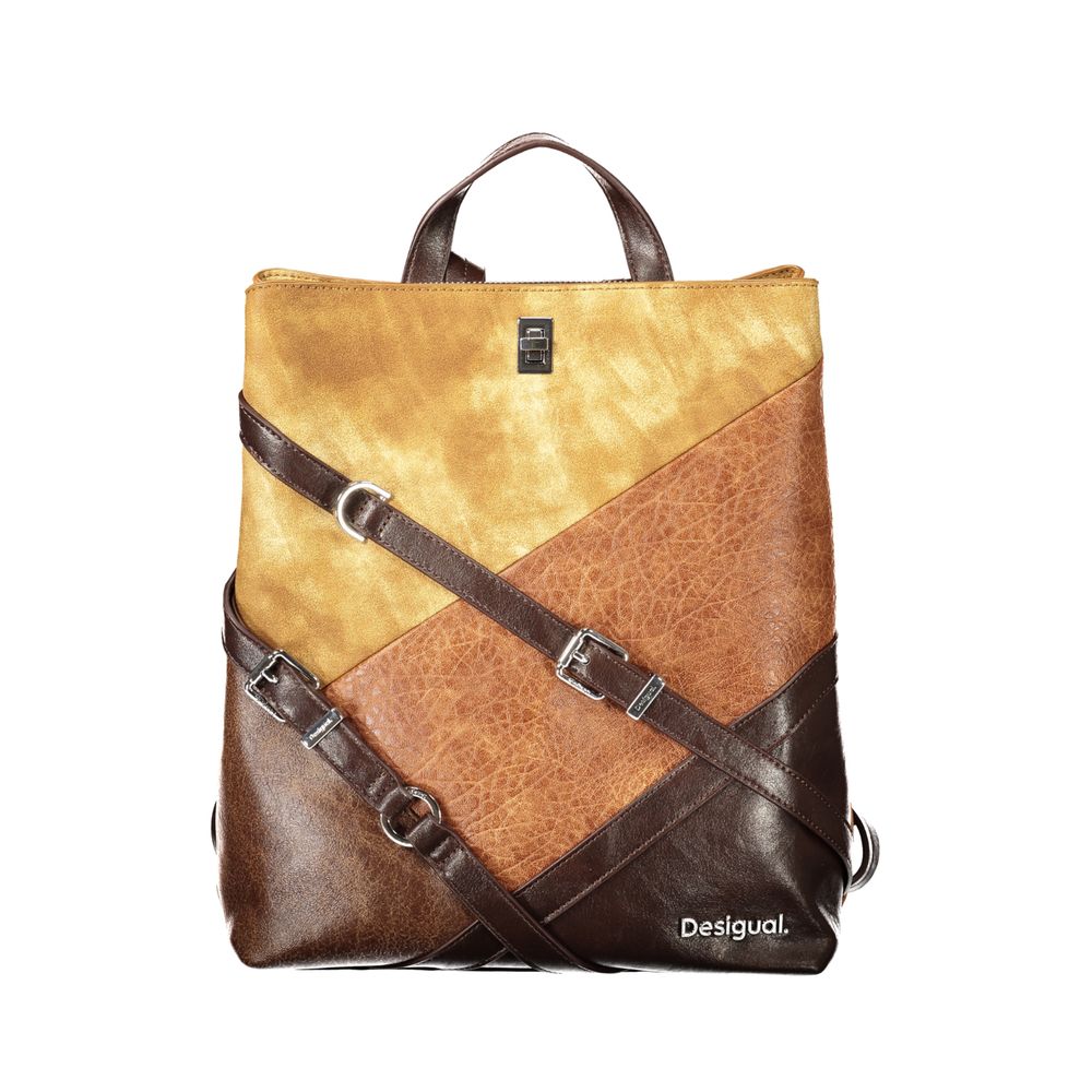 Desigual DE-47988 brown polyurethane backpack for women