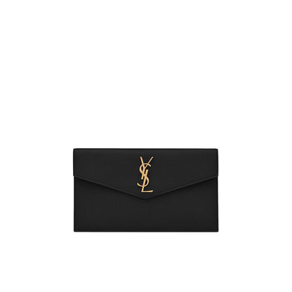 Black Saint Laurent leather clutch