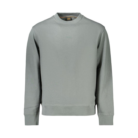 Hugo Boss Green Cotton Sweatshirt