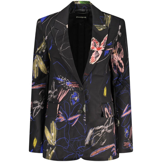 Desigual AME NINA Cotton-Blend Blazer – Black