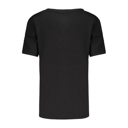Desigual Tulip-Print Embroidered T-Shirt – Black