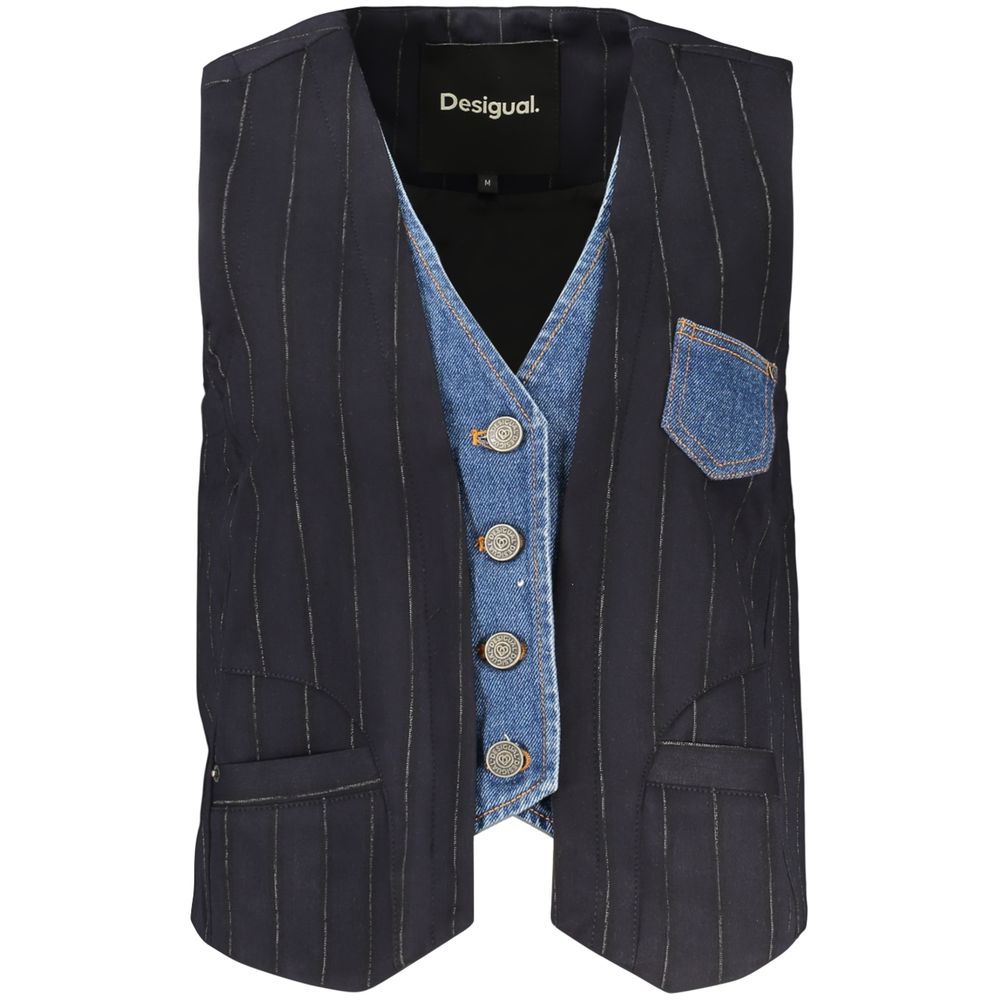 Blå Desigual Double Diplo vest