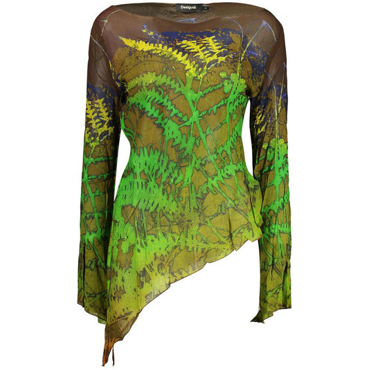 Desigual Brown Long-Sleeved Viscose T-Shirt