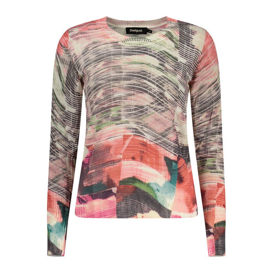 Desigual Patterned Viscose-Blend Sweater – White