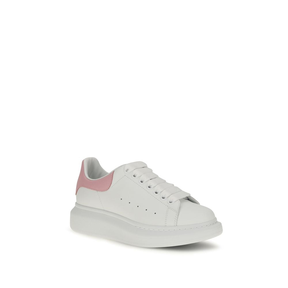 Alexander McQueen Oversize Calf Leather Sneakers – White