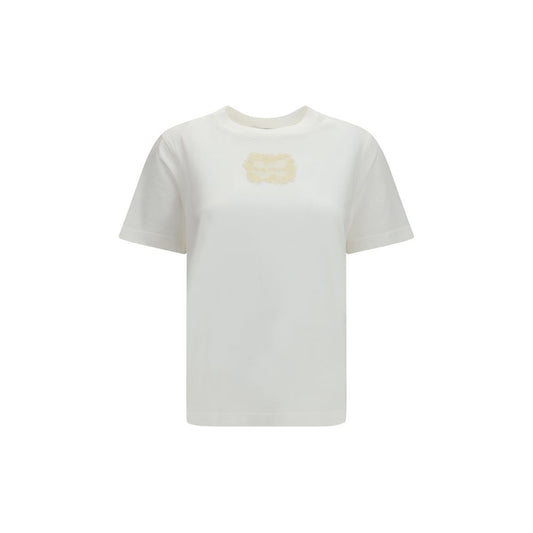 Alexander McQueen Lace-Embroidered Logo T-Shirt – White