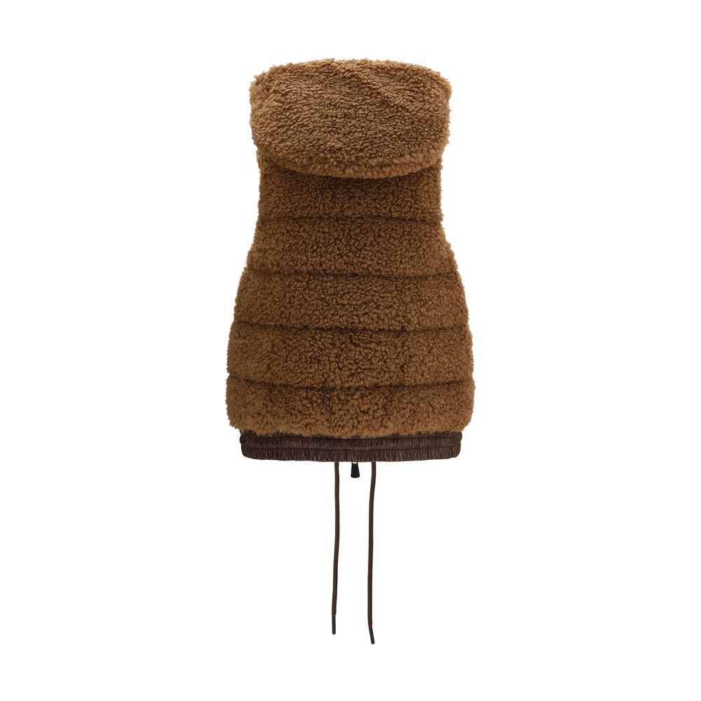 Moncler Grenoble Padded Down Vest with Hood – Brown