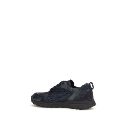 Prada Prax Leather and Fabric Sneakers – Blue
