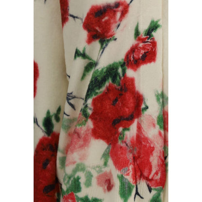 Blumarine Cardigan with Applied Roses – Beige
