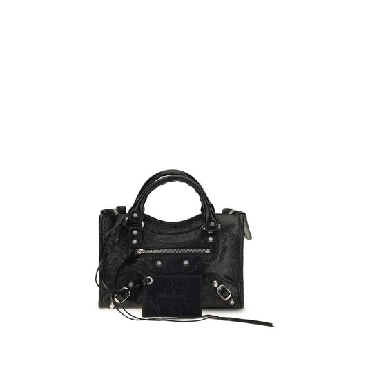 Balenciaga Mini Le City Lambskin Shoulder Bag – Black
