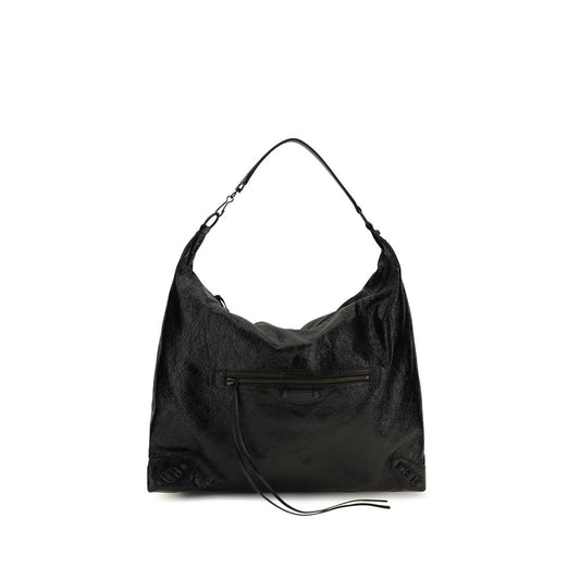 Balenciaga Le City Hobo Large Shoulder Bag – Black Lambskin