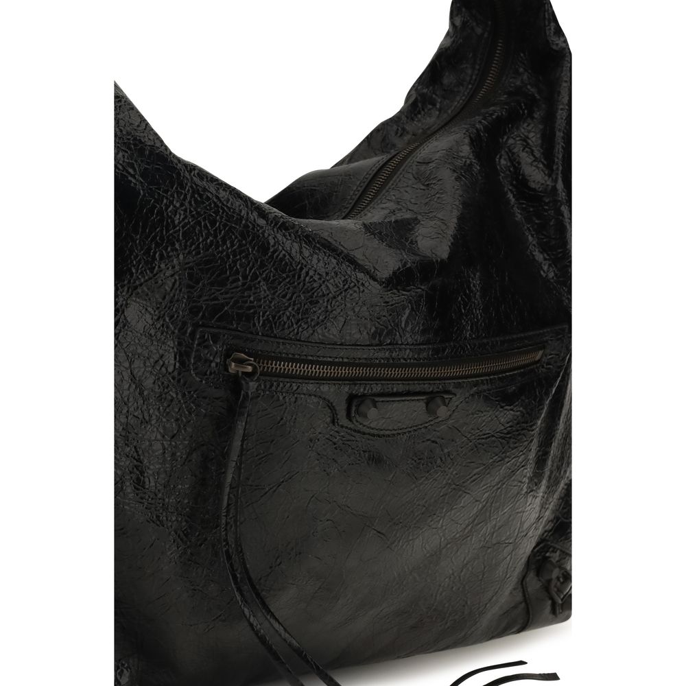 Balenciaga Le City Hobo Large skuldertaske – sort lammeskind