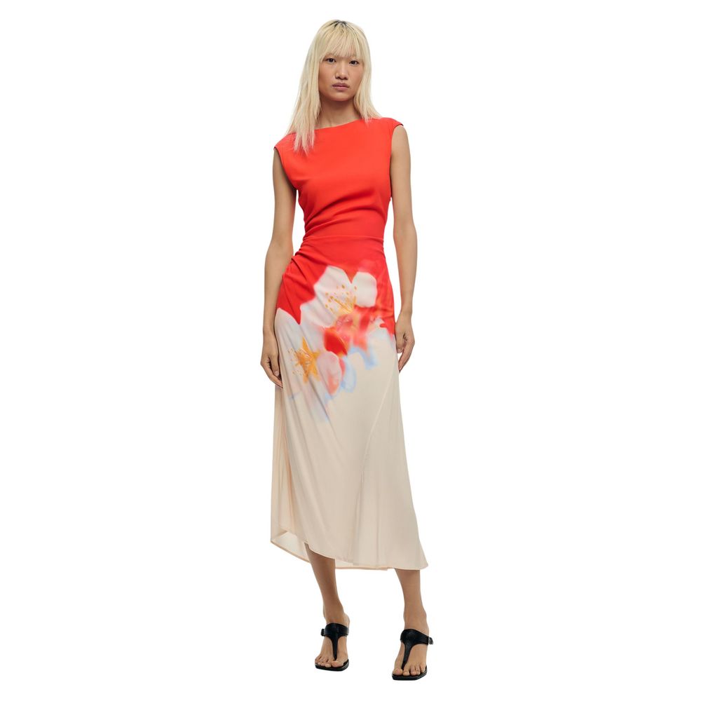 Desigual VEST_LIDA Long Dress – Orange
