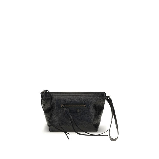 Balenciaga Vintage-Effect Calf Leather Clutch – Black
