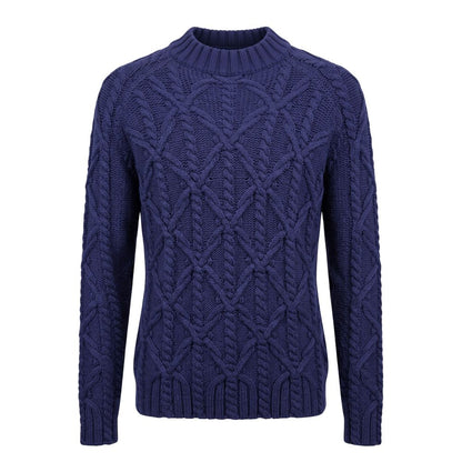 Malo Blue Cotton Men Sweater