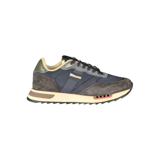 Blauer Men's Sneakers – Blue with Green Detail