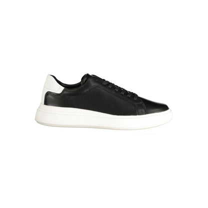 Calvin Klein leather-blend sneakers for men – black
