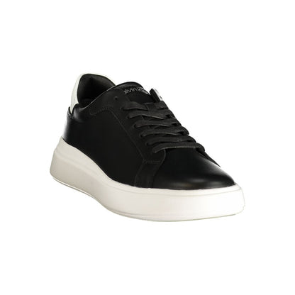 Calvin Klein leather-blend sneakers for men – black