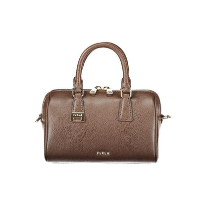 Furla Olivia Mini leather Boston bag – brown