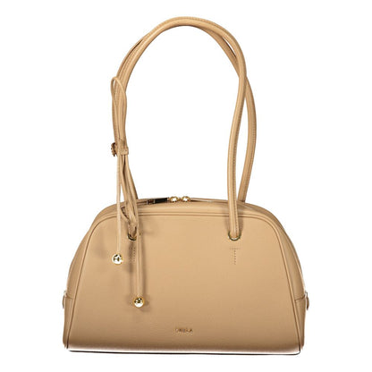 Furla Poppy M Dome Handbag – Beige Leather