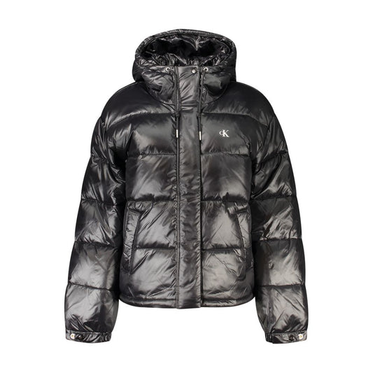 Calvin Klein Long Hooded Jacket – Black Nylon