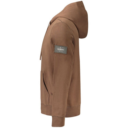 Calvin Klein cotton hoodie – brown