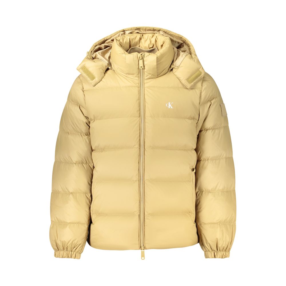 Calvin Klein full-length nylon jacket – beige