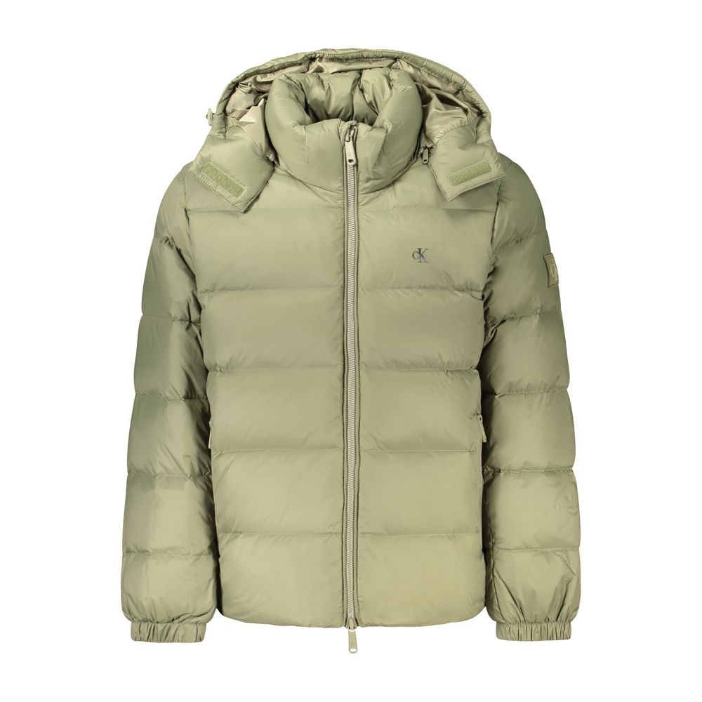 Calvin Klein full-length nylon jacket – green