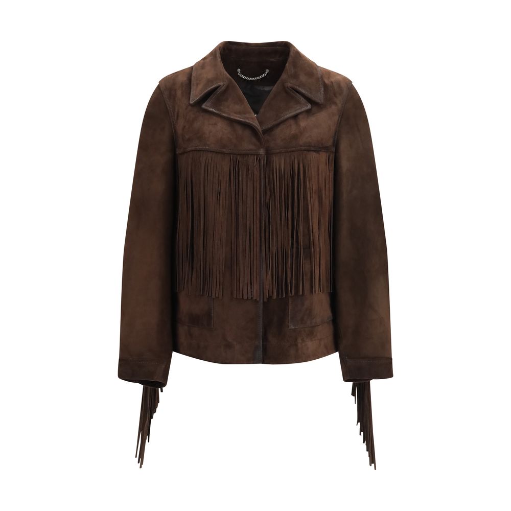 Golden Goose Journey Fringed Suede Jacket – Brown
