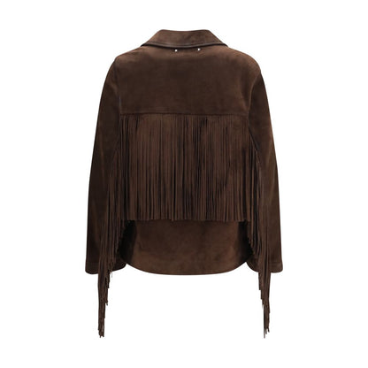 Golden Goose Journey Fringed Suede Jacket – Brown