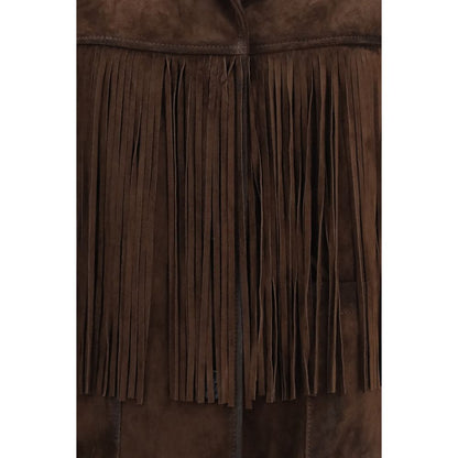 Golden Goose Journey Fringed Suede Jacket – Brown