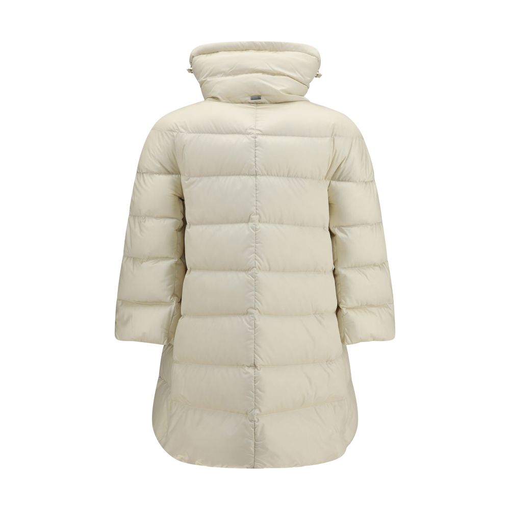 Herno Cleofe Down Jacket with Three-Quarter Sleeves – Beige