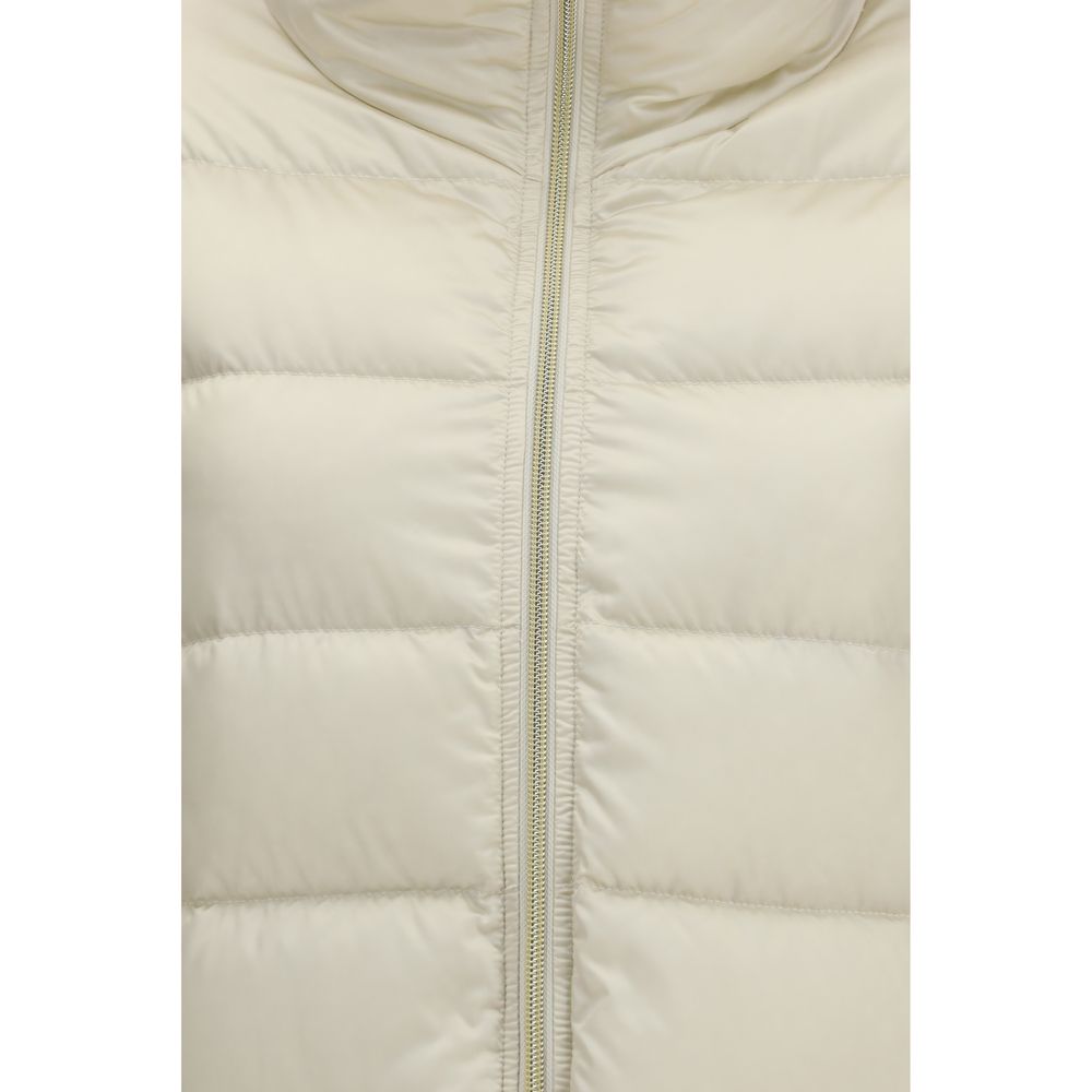 Herno Cleofe Down Jacket with Three-Quarter Sleeves – Beige