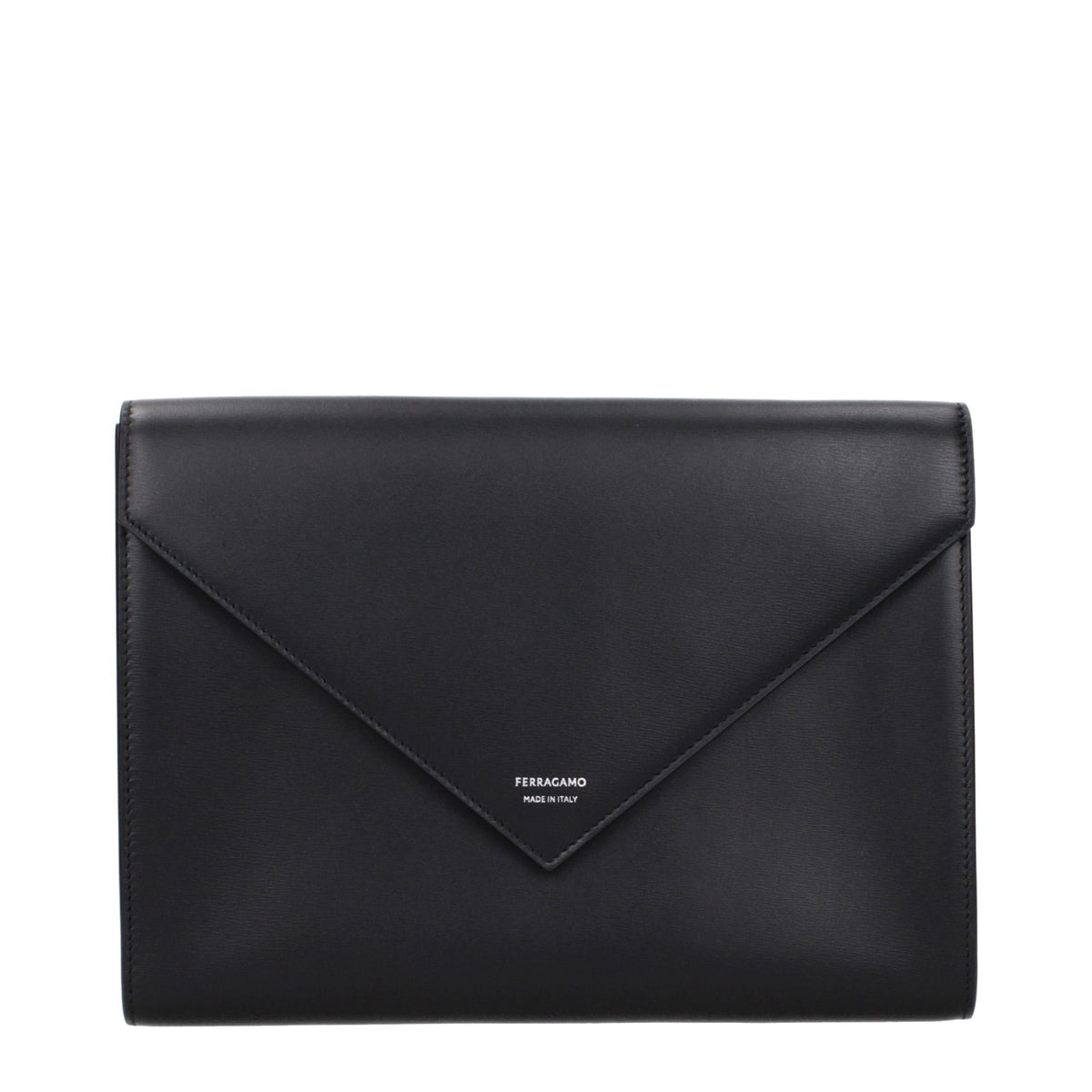 Ferragamo Leather Clutch – Black (661698785159)