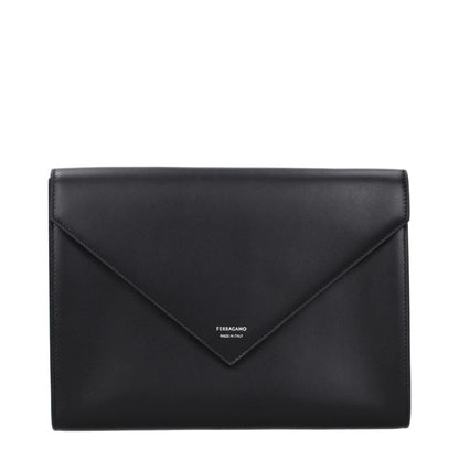 Ferragamo Leather Clutch – Black (661698785159)