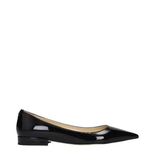 Jimmy Choo Black Leather Flats