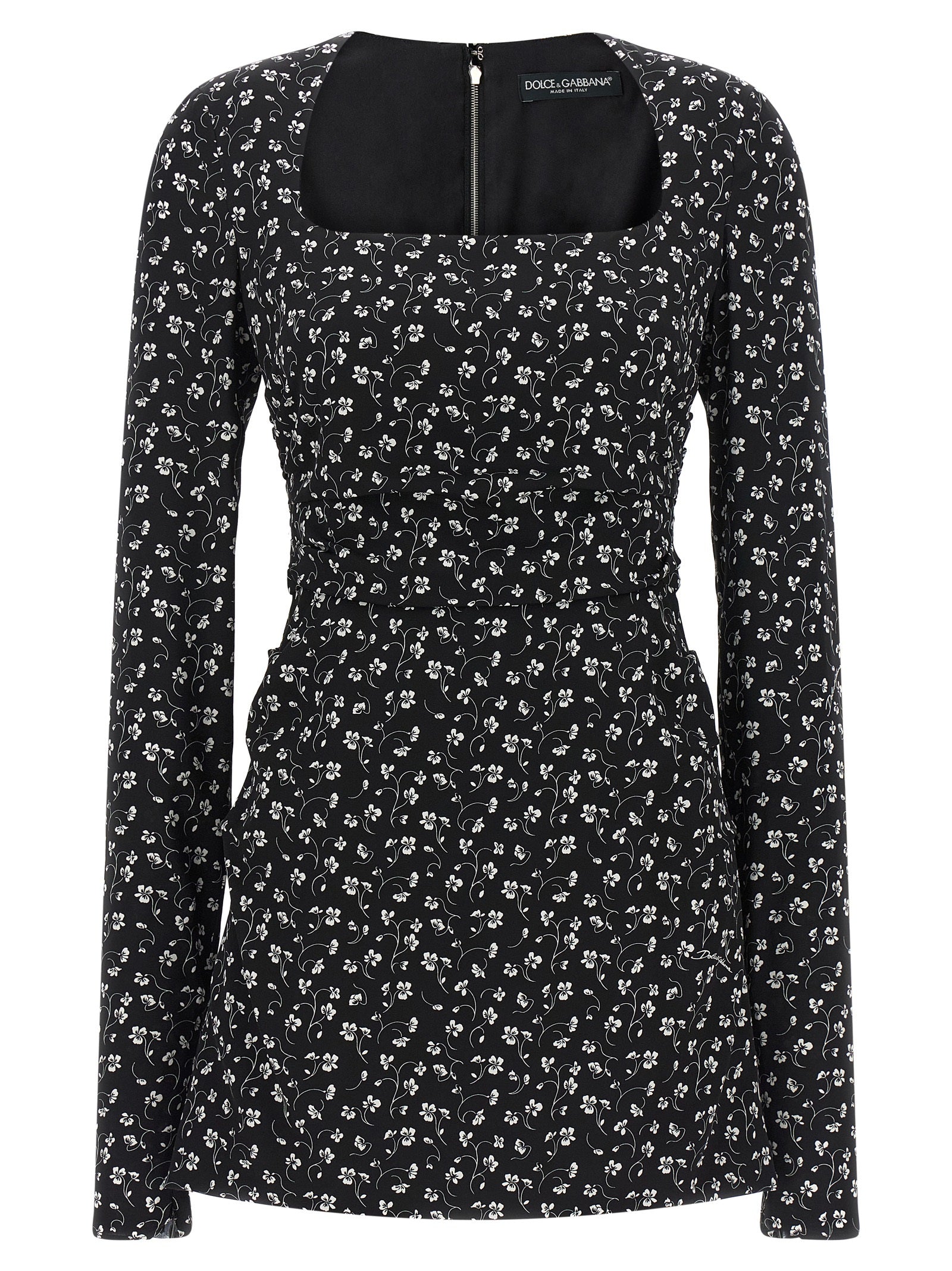 Dolce & Gabbana Black Silk Short Dress