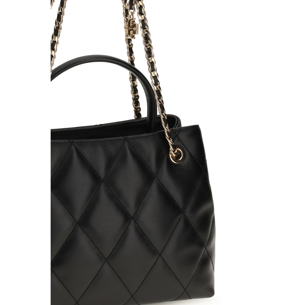 Tory Burch Black Calf Leather Bos Taurus Shoulder Bag