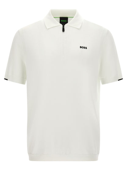 Hugo Boss White Cotton Polo Shirt