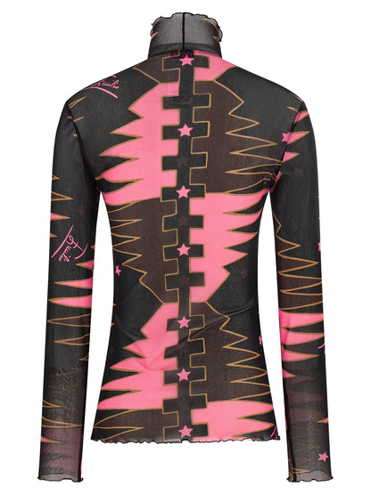 Emilio Pucci Multicolor Polyamide Long Sleeve T-Shirt