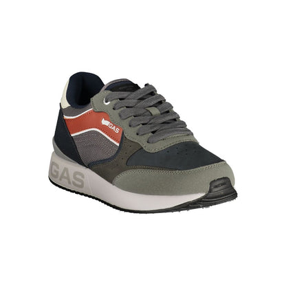 Gas Blue Polyurethane Men's Sneaker