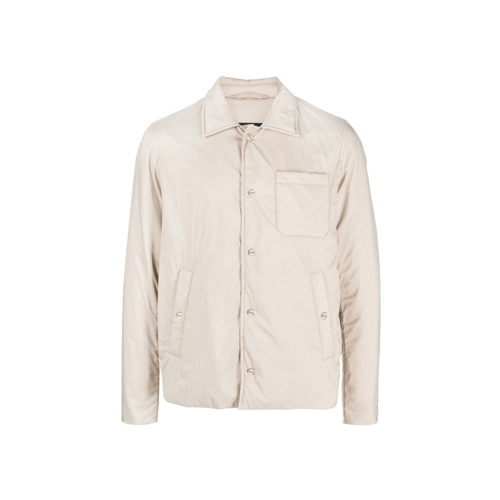 Herno beige full-length polyamide jacket