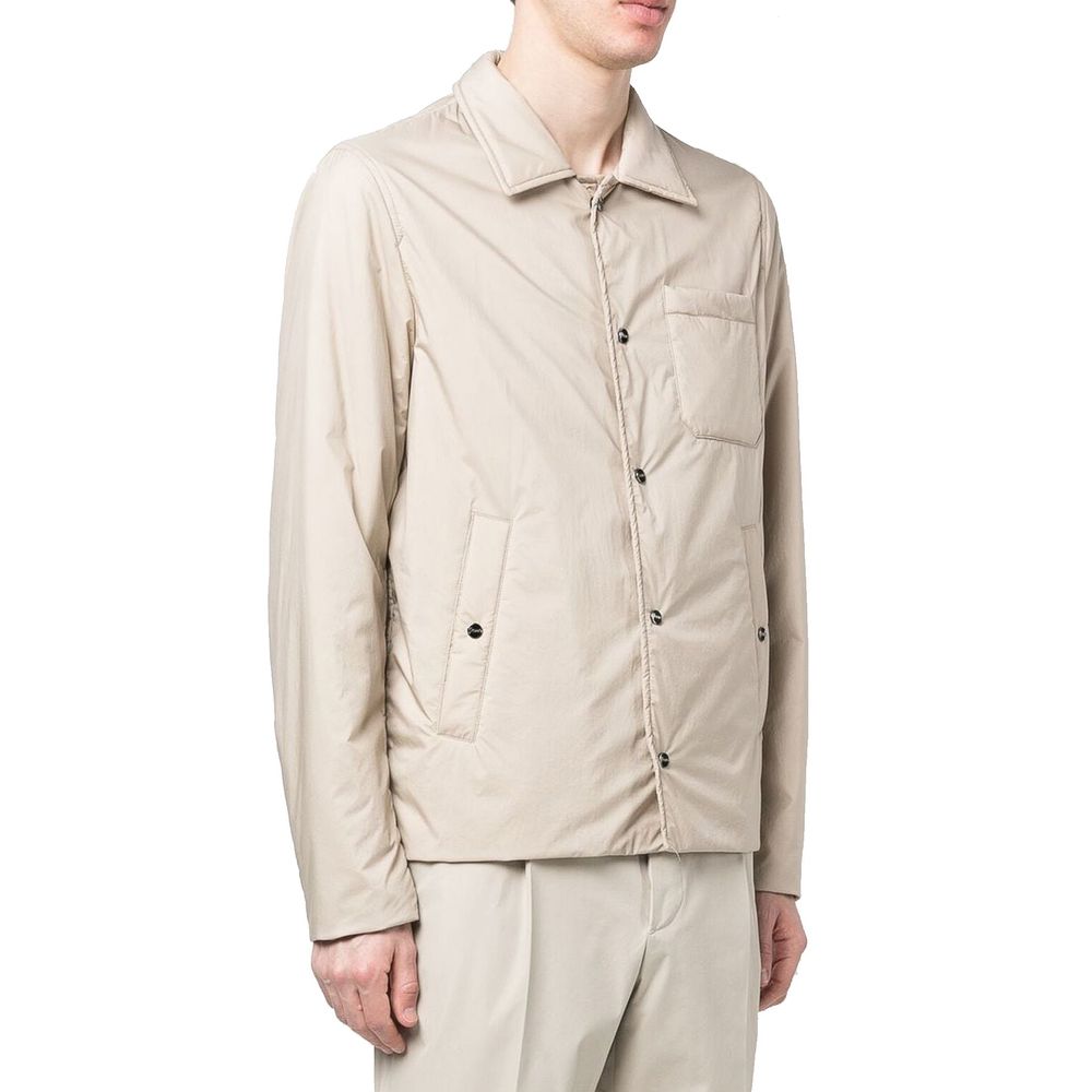 Herno beige full-length polyamide jacket