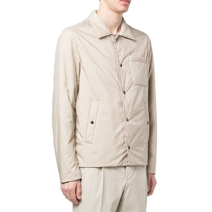 Herno beige full-length polyamide jacket