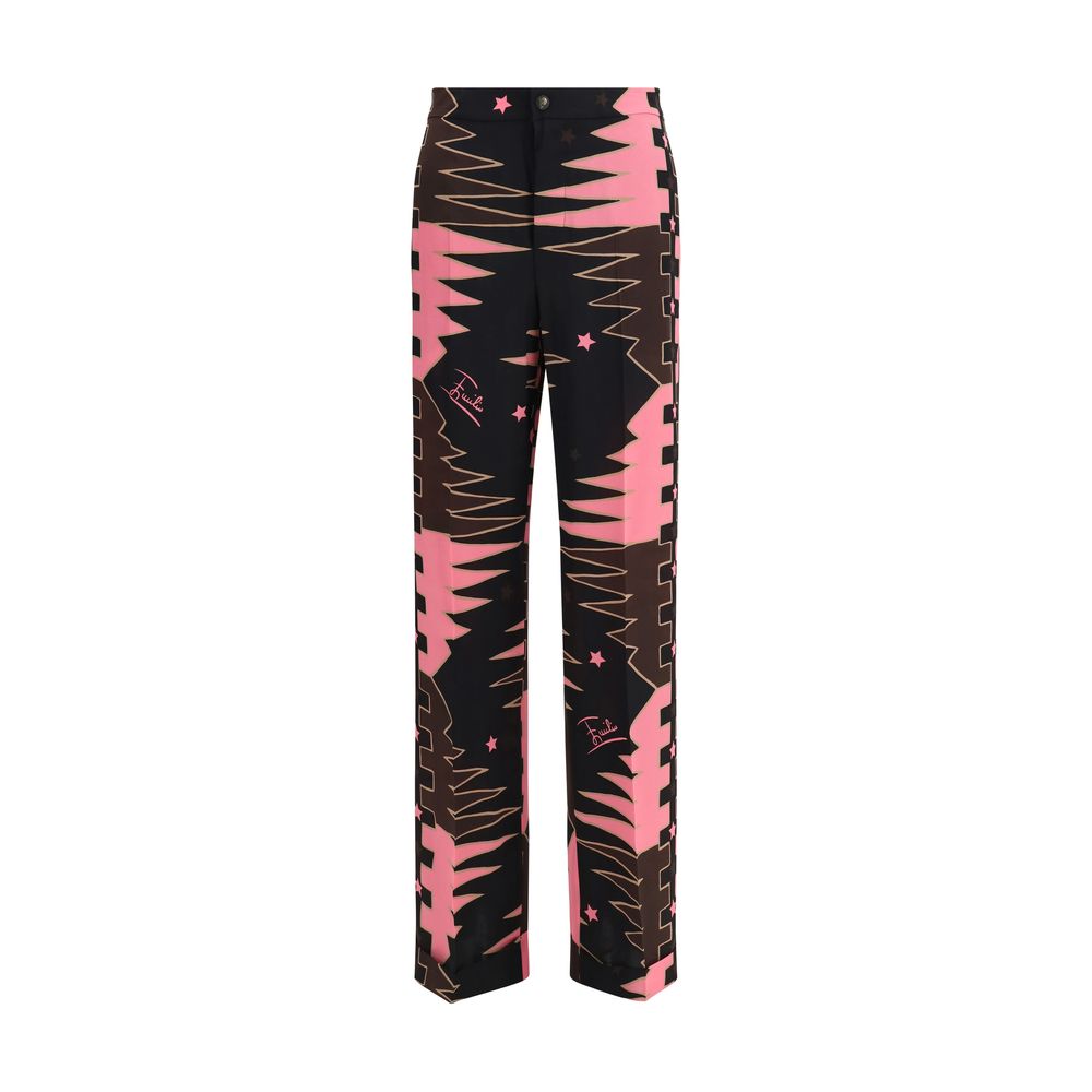 Emilio Pucci Multicolor Silk Crêpe de Chine Pants